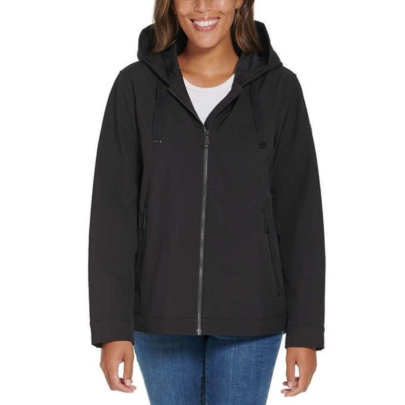 DKNY Black Hooded Jacket Full Zip Size XXL - Picture 1 of 14